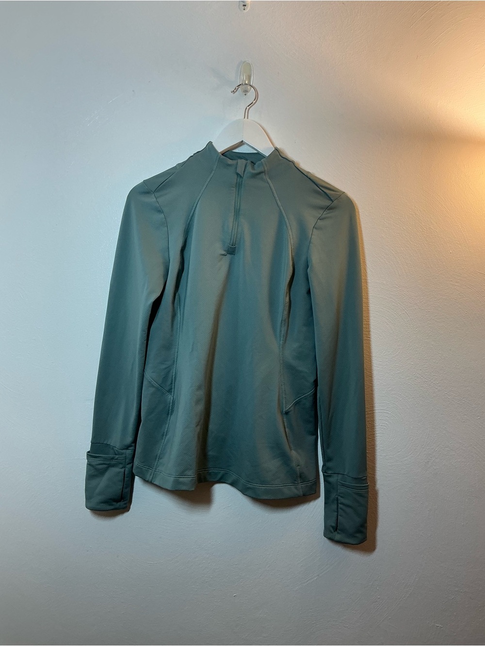 Athleta Half-Zip Performance Top in Sage Size Small